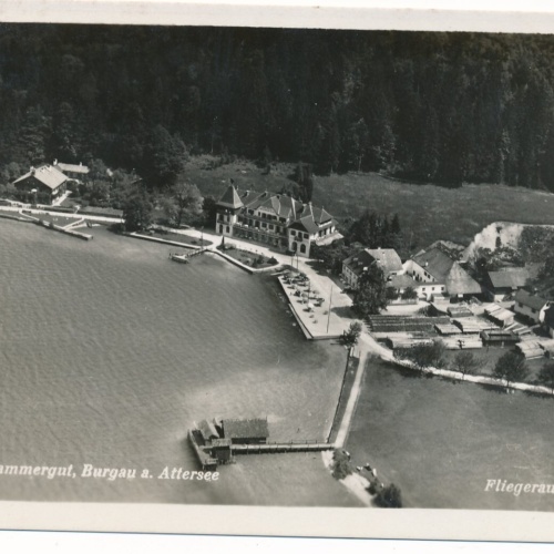 AK aus Burgau am Attersee Fliegeraufnahme 359 Oberösterreich (7990)