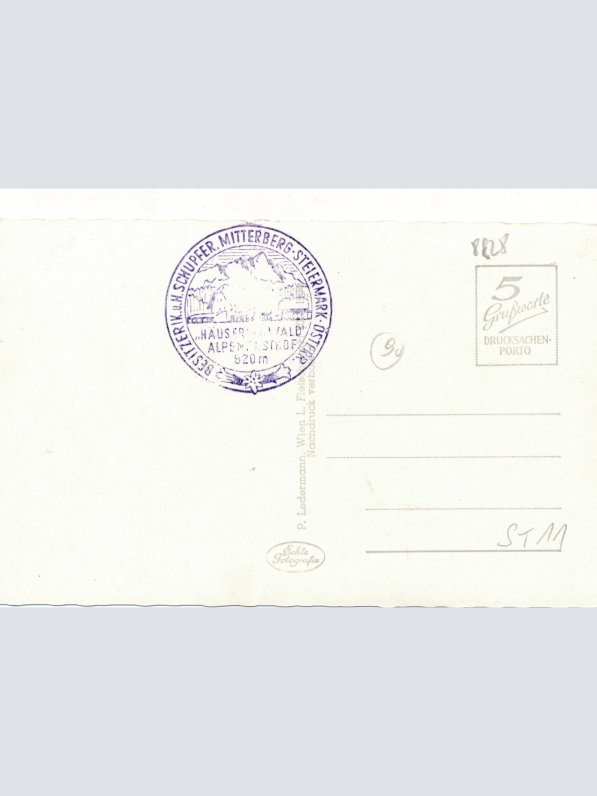 AK aus Mitterberg - Gröbming mit Gasthaus Häuserl Steiermark (8018)