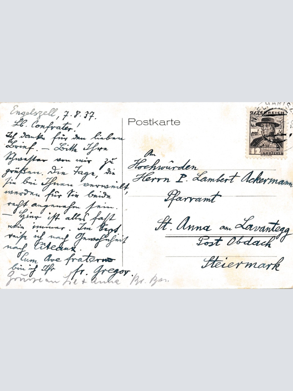 AK aus Engelszell bei Engelhartszell Oberösterreich (7790)