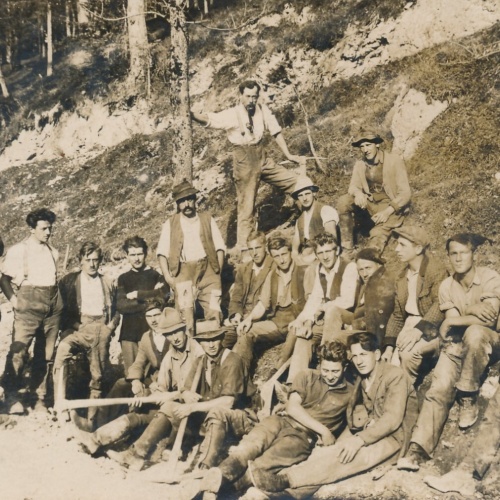 AK Annodazumals von einer Bergarbeiter Gruppe (7797)