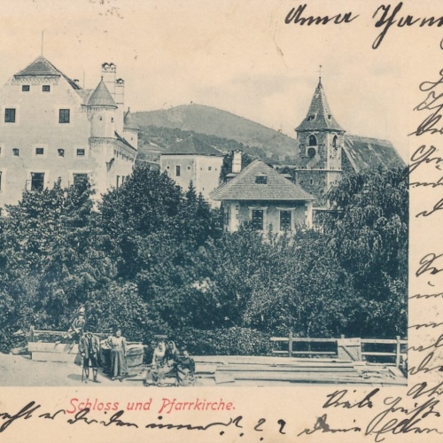 AK aus Pottschach mit Schloss Niederösterreich (7843)