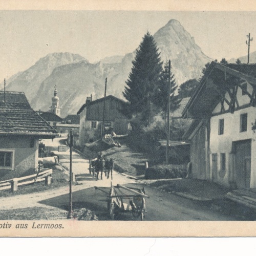 AK aus Lermoos mit Kutsche Tirol (6554)