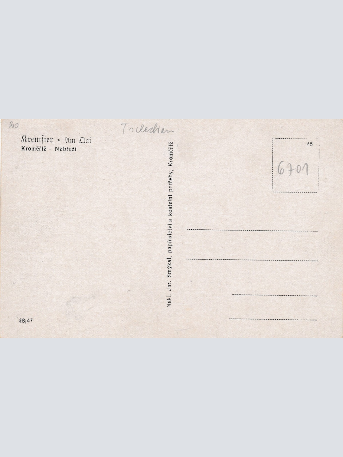 AK Kremsier Kroeritz Nabrezi Tschechoslowakei Ansichtskarte (8245)