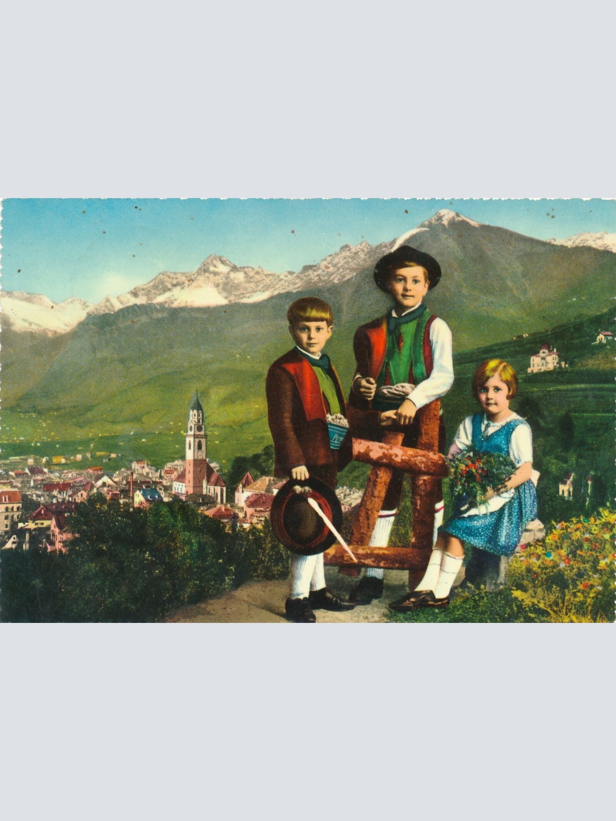 AK von der Meraner Trachten Ansichtskarte Italien (8149)