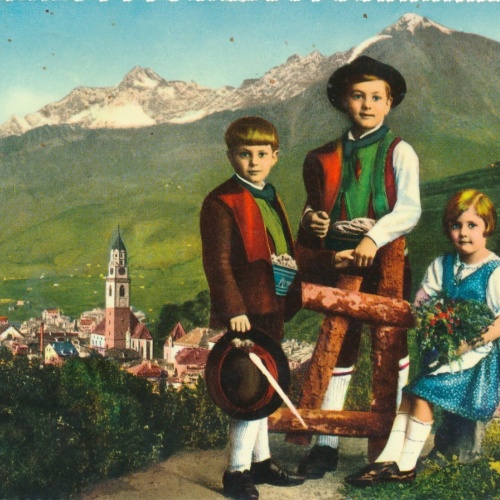 AK von der Meraner Trachten Ansichtskarte Italien (8149)