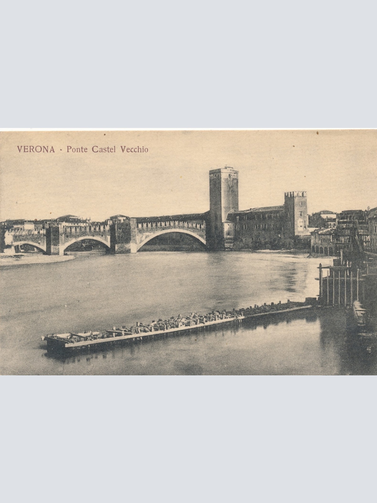 AK aus Verona Ponte Castel Vecchio Ansichtskarte Italien (8139)