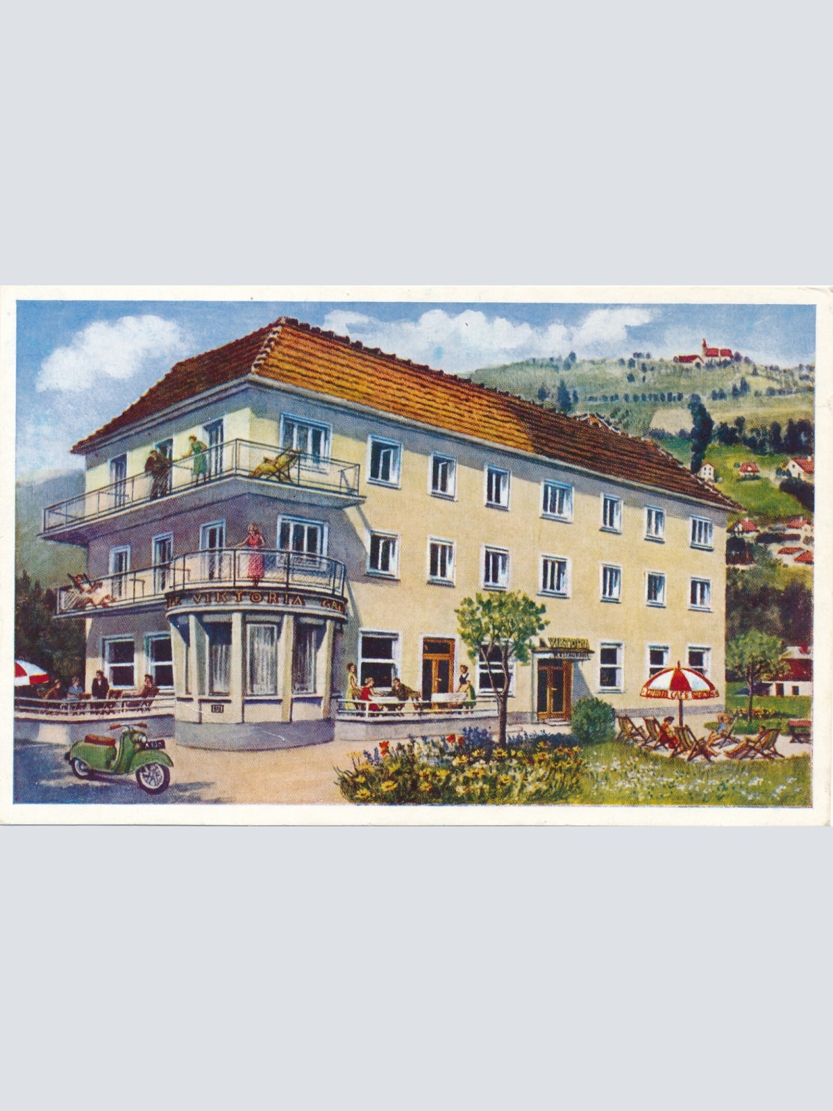 AK aus Bad Schallerbach mit Hotel Viktoria Oberösterreich (8167)