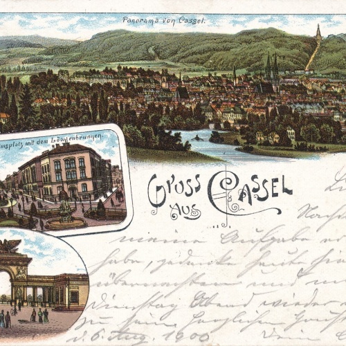 Litho - Karte gruss aus Cassel Hessen (6621)
