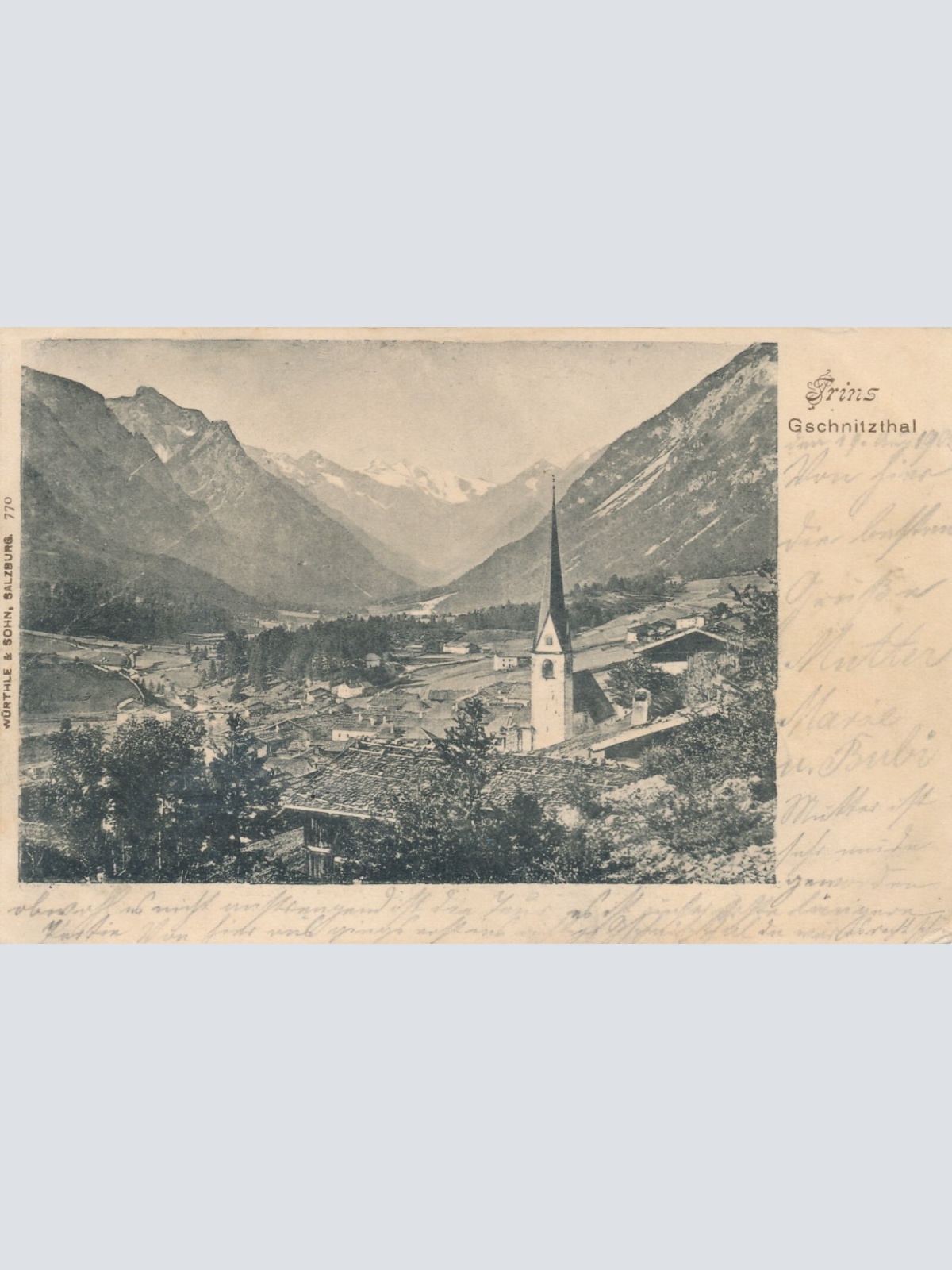 AK vom Schnitzthal Tirol Ansichtskarte (8315)