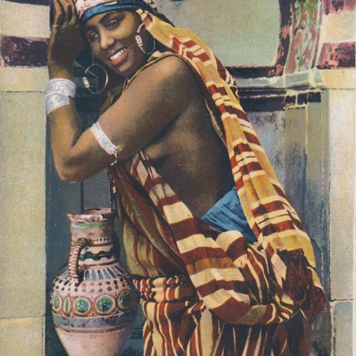 AK von einer Nackten Frau Nackte Haut Busen Negresse (6629)