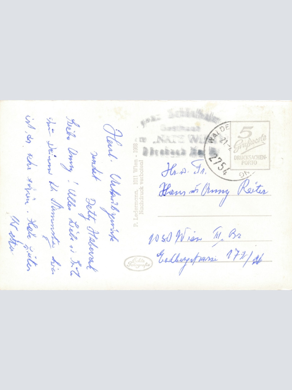 AK vom Dürnbachtal bei Waldegg Niederösterreich (6644)