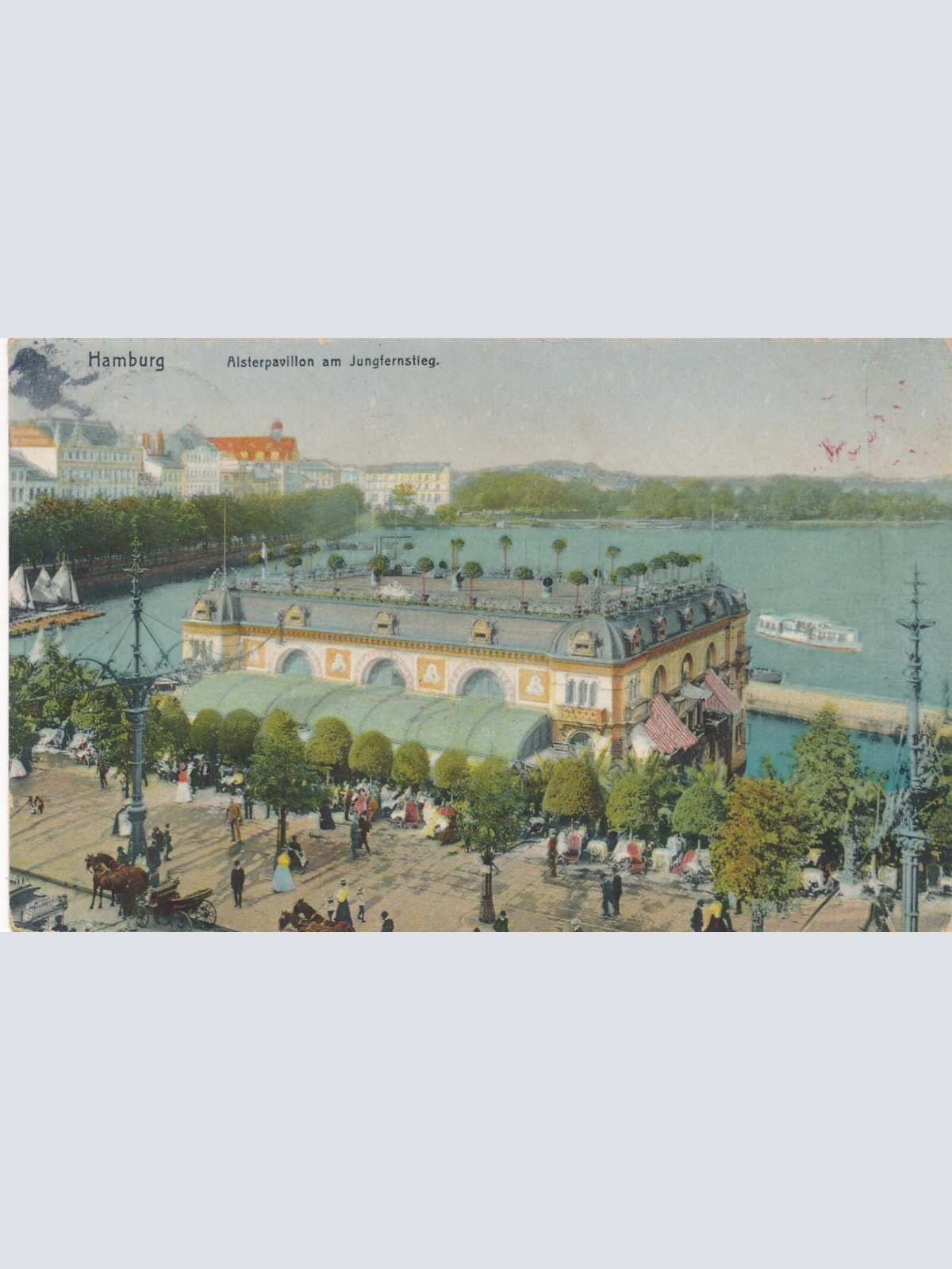 AK aus Hamburg mit Aisterpavillon Ansichtskarte (8265)