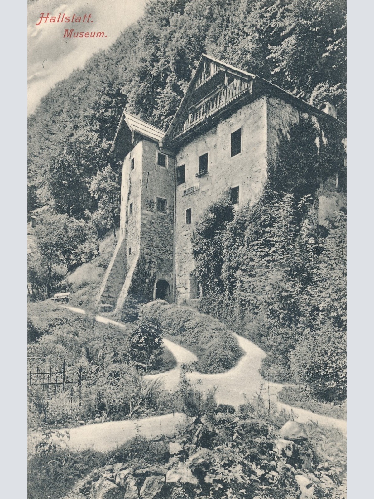 AK aus Hallstatt mit Museum Oberösterreich Ansichtskarte (8270)