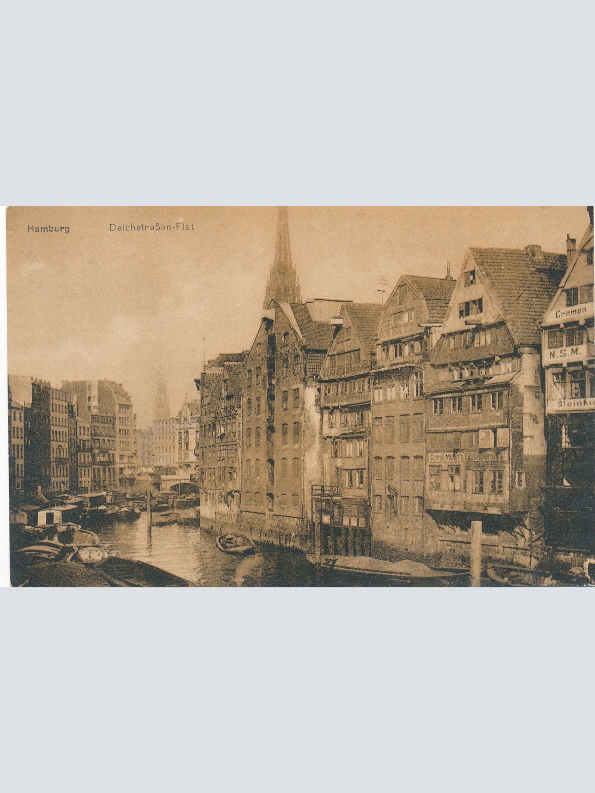 AK aus Hamburg Deichstraßen Flet Ansichtskarte (8256)