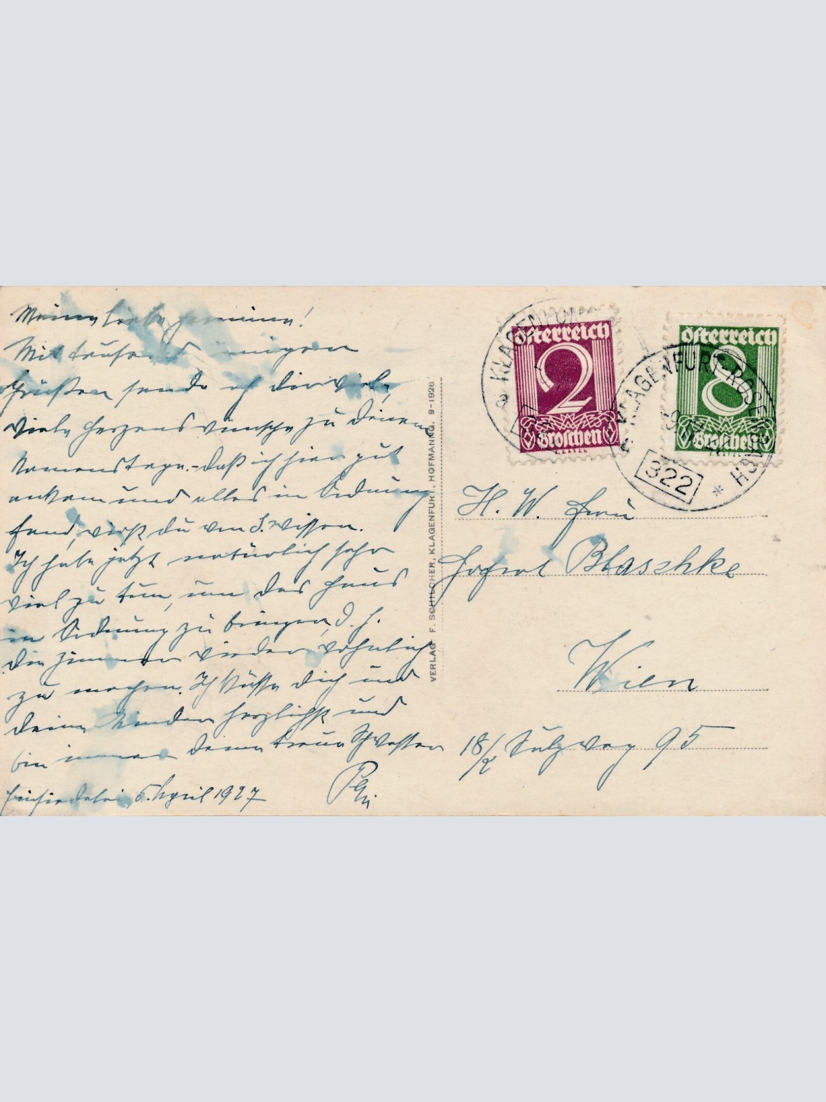 AK aus Klagenfurt Burggasse Kärnten Ansichtskarte (8290)