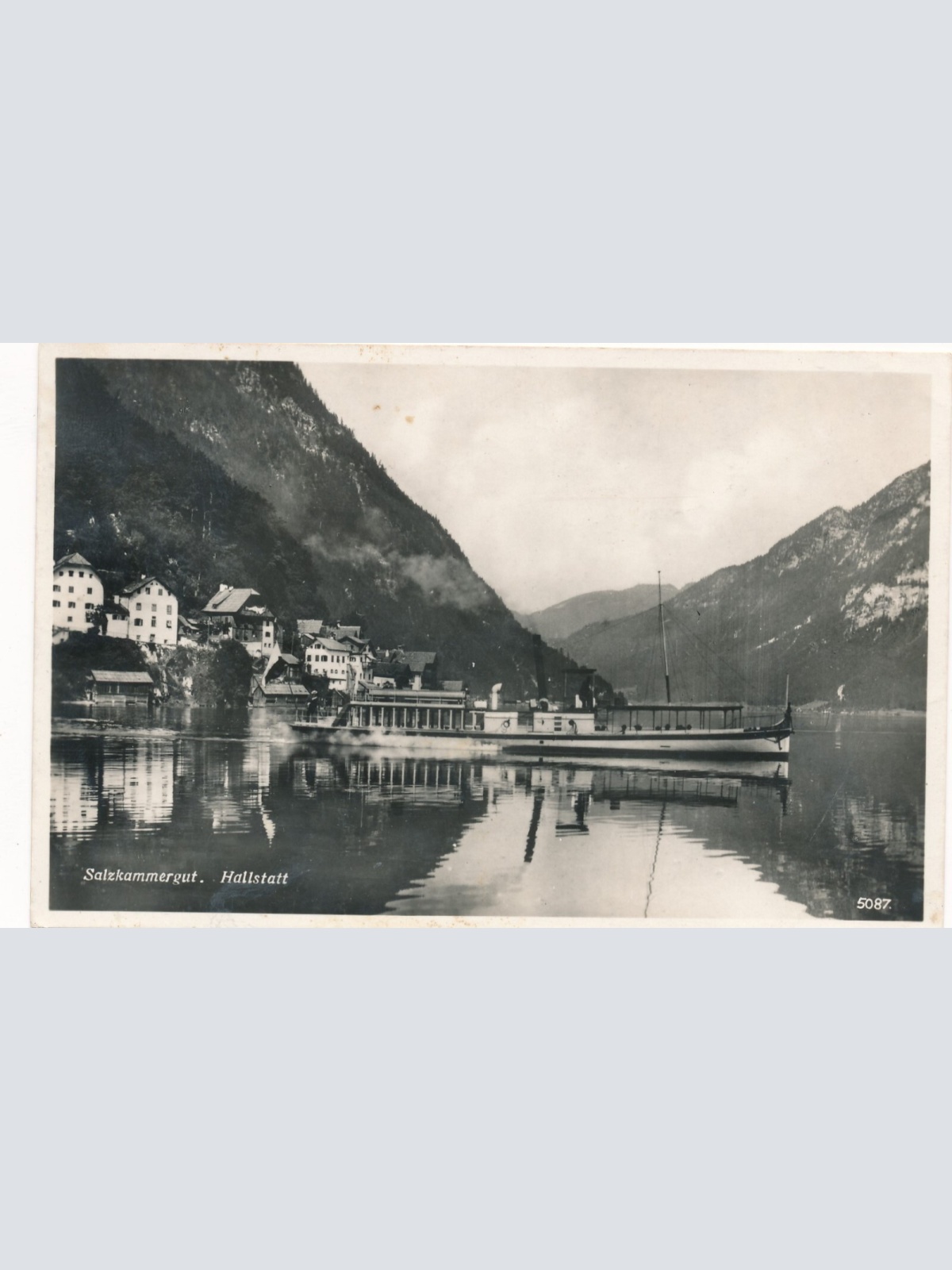 AK aus Hallstatt mit Dampfer Oberösterreich Ansichtskarte (8276)