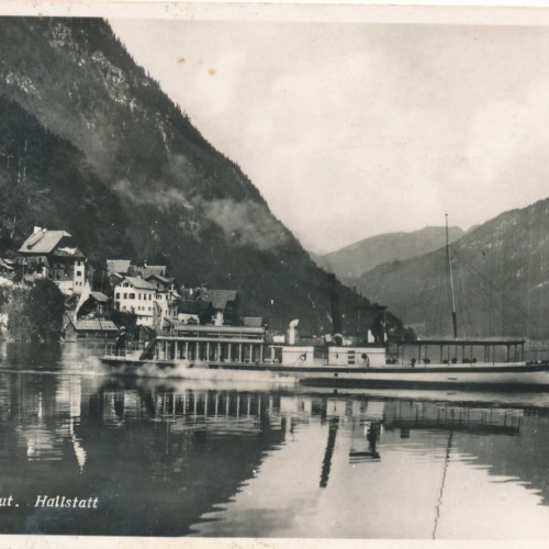 AK aus Hallstatt mit Dampfer Oberösterreich Ansichtskarte (8276)