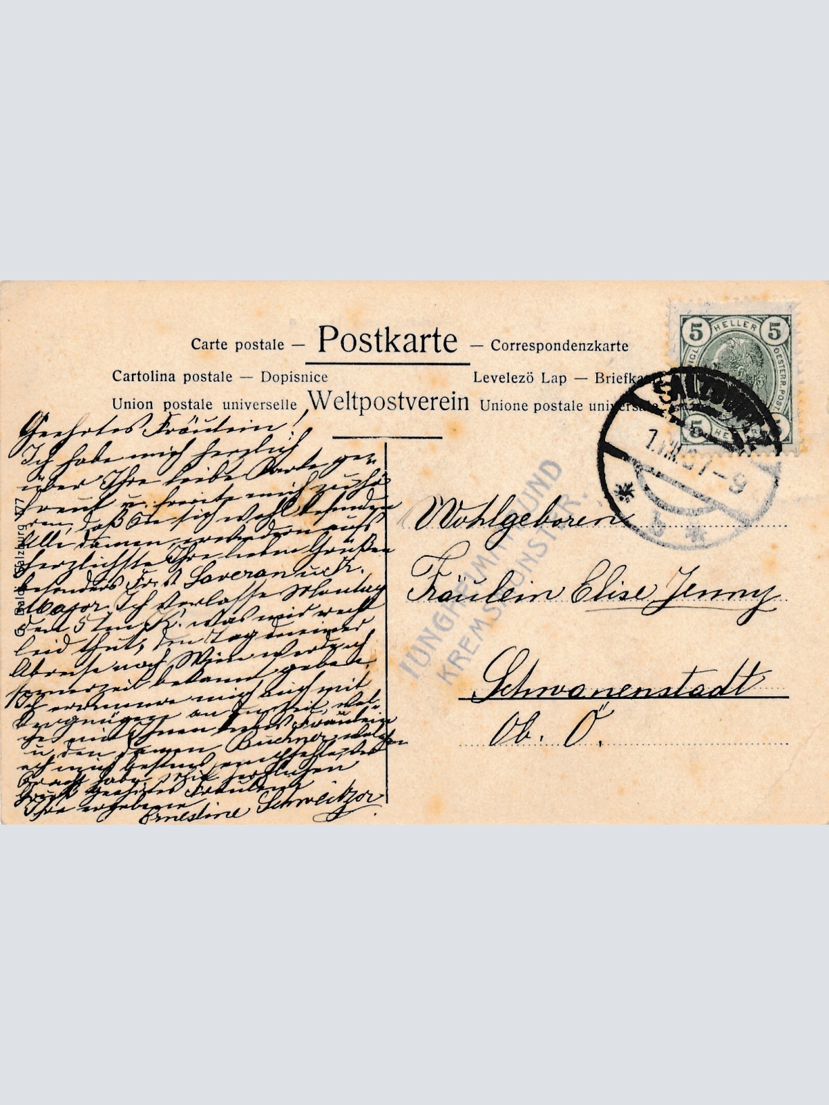 AK aus Saalfelden mit Steinernen Meer Salzburg Ansichtskarte (8301)