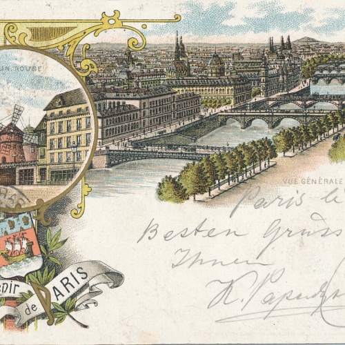 Litho - Karte Souvenir de Paris (6565)