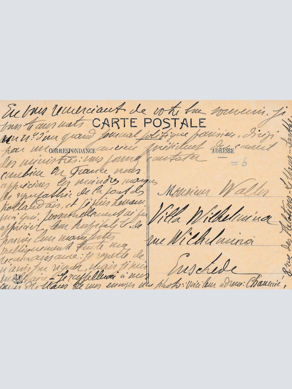 AK von einem Ziegenhirten mit Ziege Frankreich (6591)