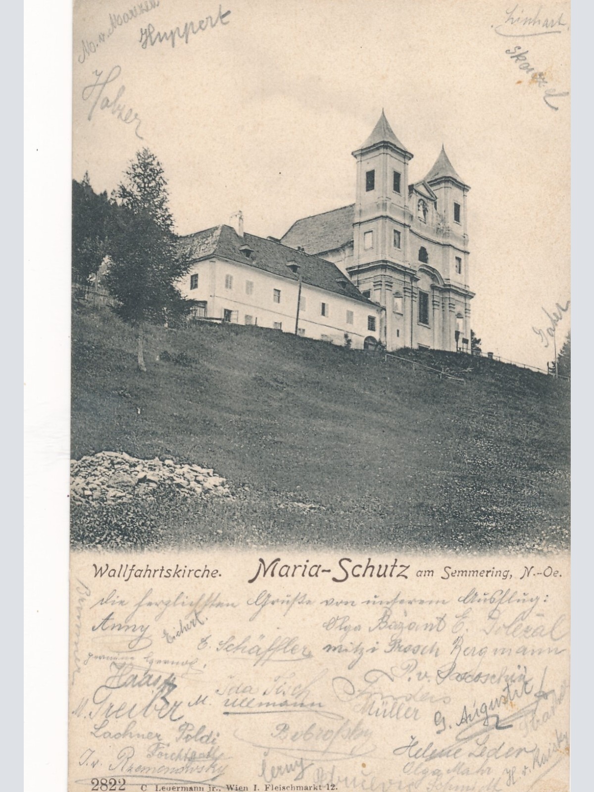 AK aus Maria Schutz mit Wallfahrtskirche Niederösterreich Ansichtskarte (8102)