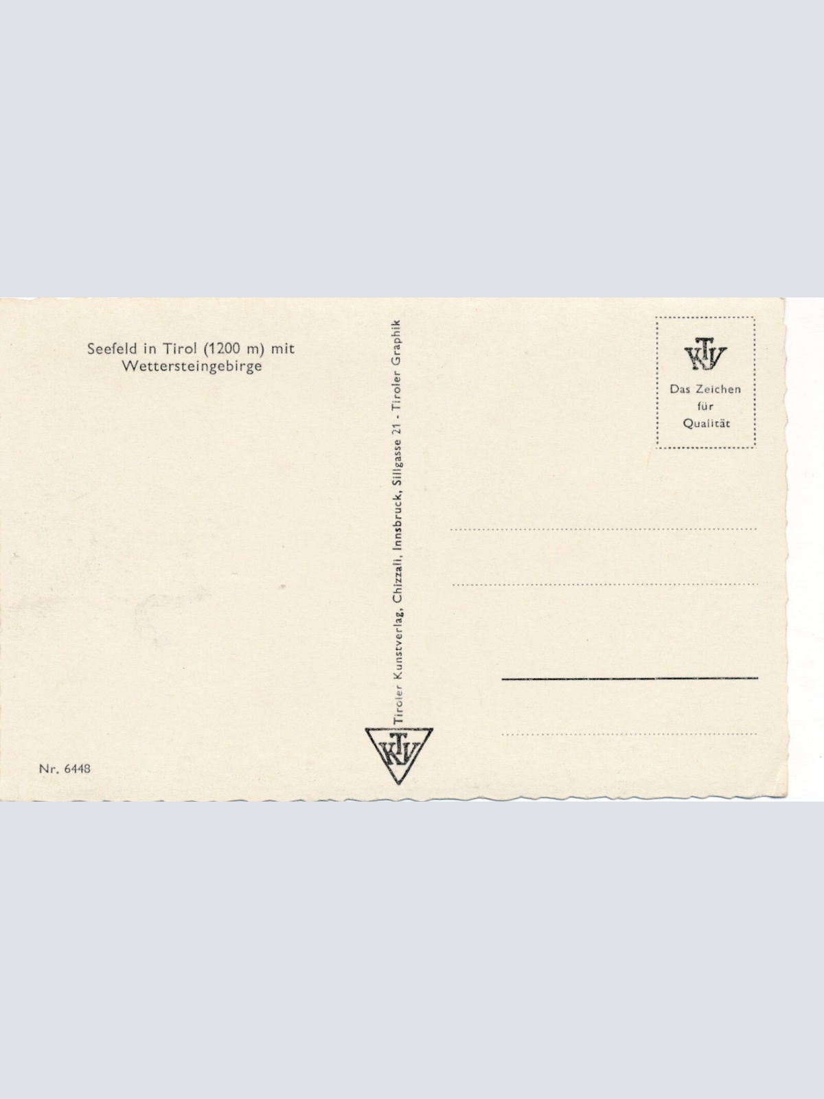 AK aus Seefeld mit Wettersteingebirge Tirol Ansichtskarte (8085)