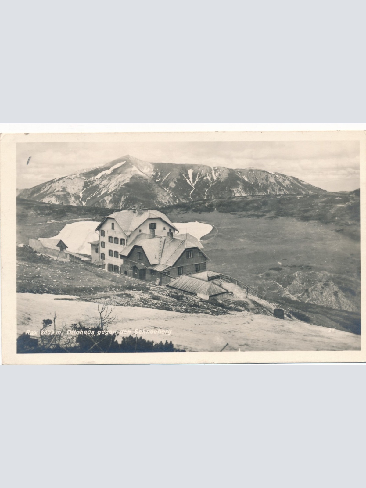 AK von der Rax Alpe mit Ottohaus Niederösterreich Ansichtskarte (8088)