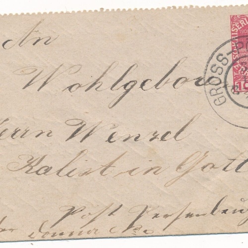Ganzsachen - Kartenbrief 1910 aus Gross Pöchlarn (8541)