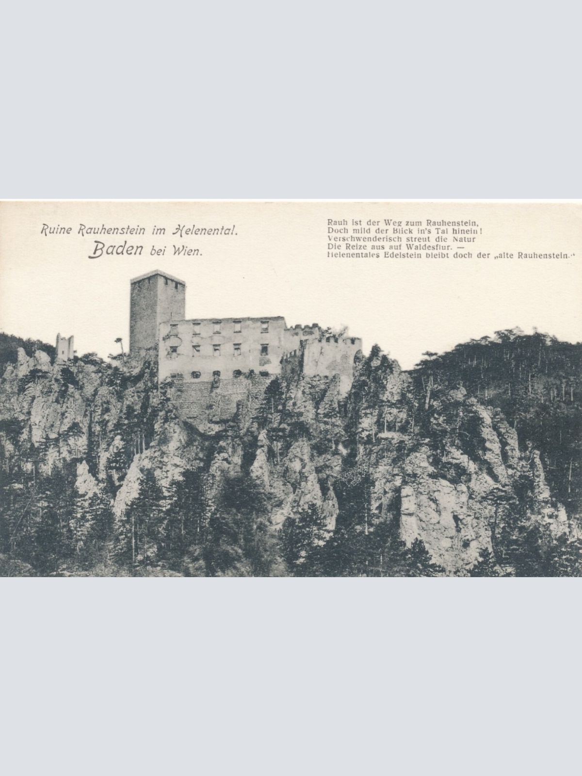 AK aus Baden mit Ruine Rauhenstein Niederösterreich Ansichtskarte (8127)