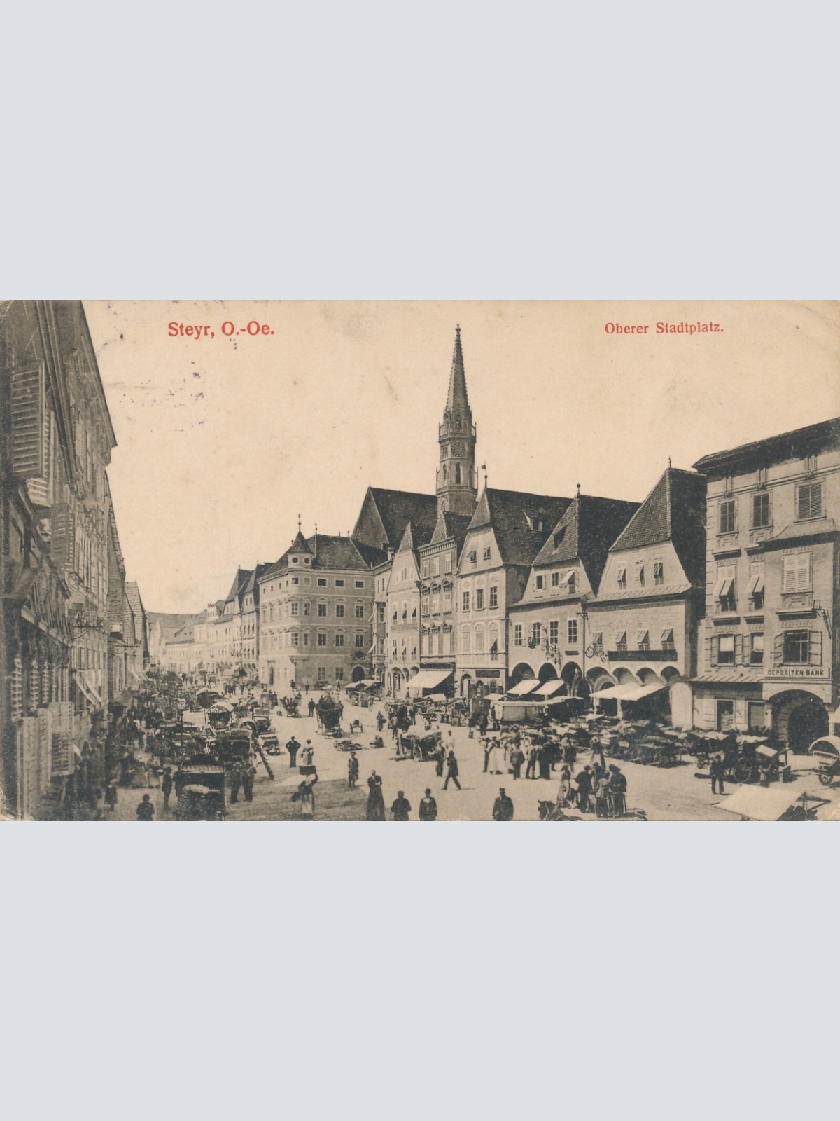 AK aus Steyr oberer Stadtplatz Oberösterreich Ansichtskarte (8515)