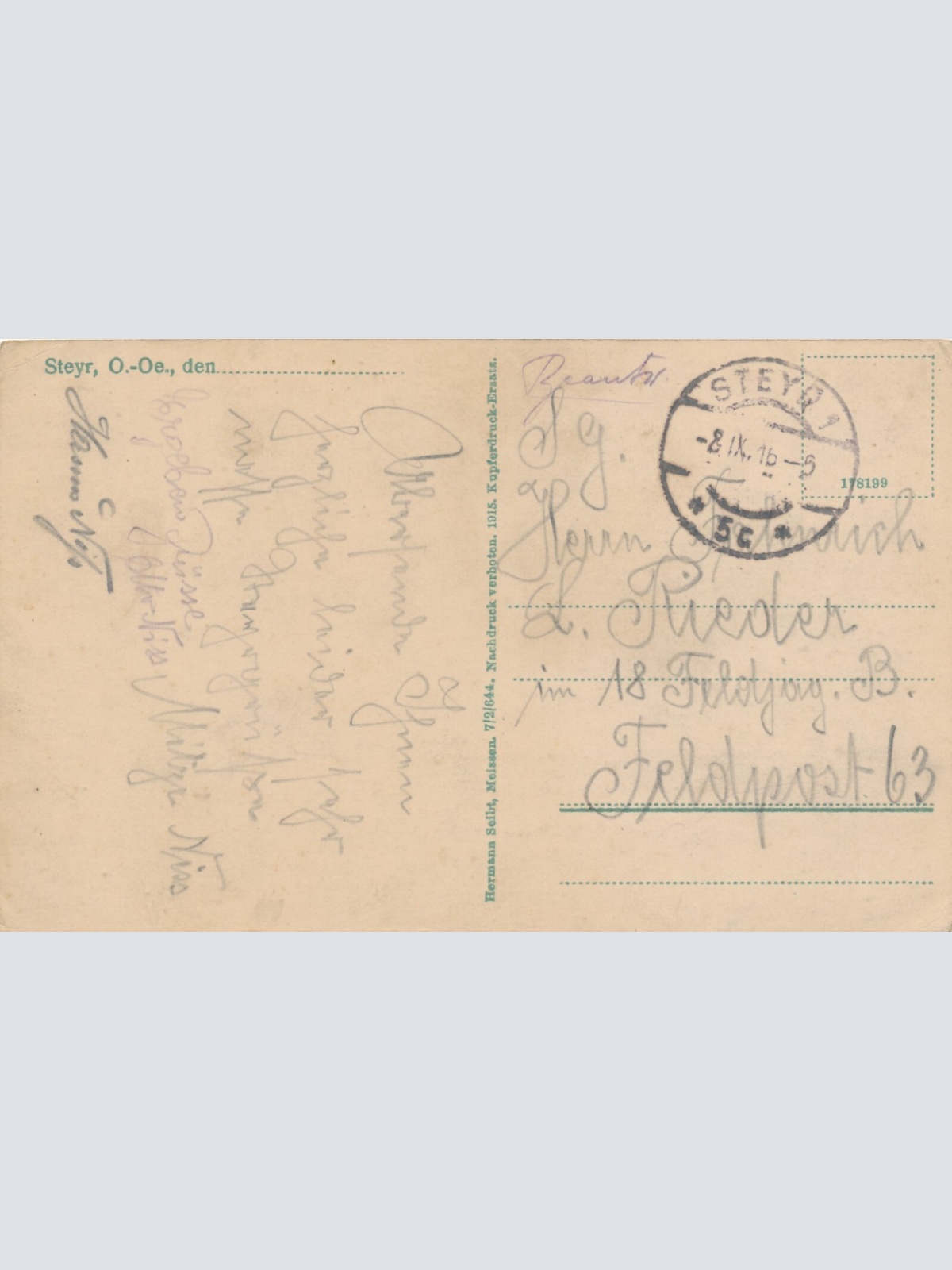 AK aus Steyr oberer Stadtplatz Oberösterreich Ansichtskarte (8515)