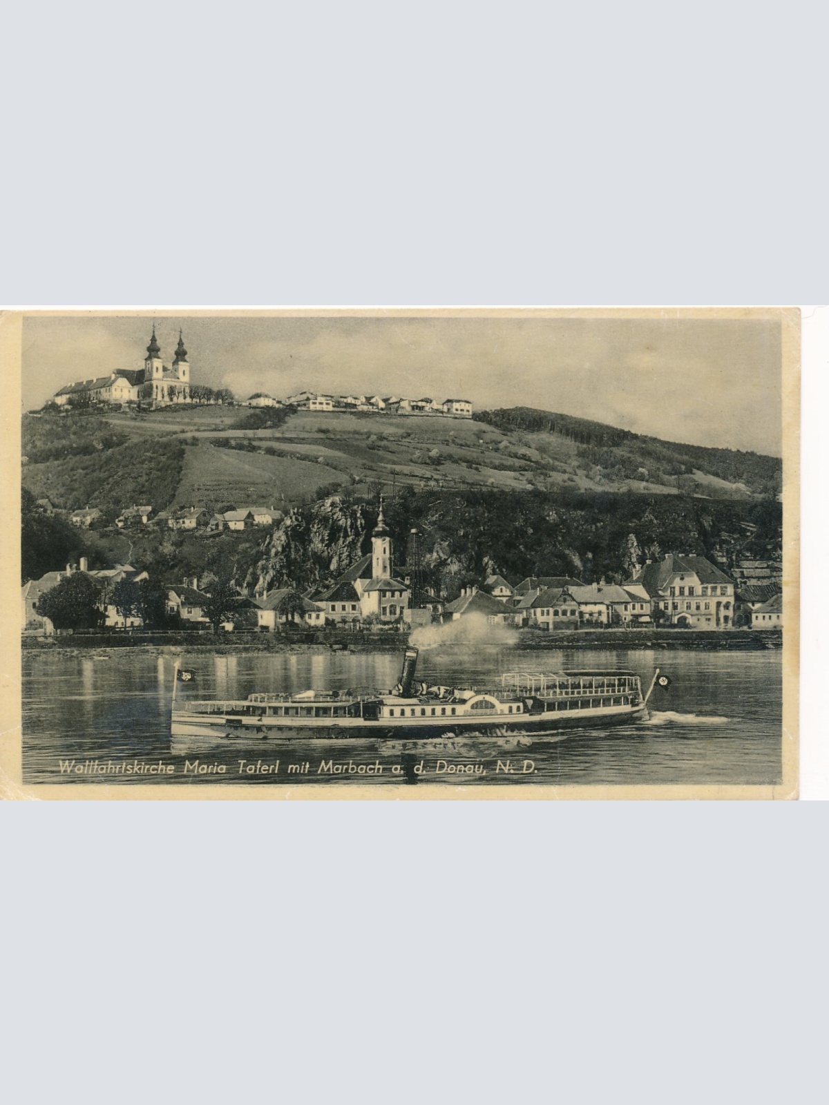 AK aus Maria Taferl mit Dampfer Niederösterreich Ansichtskarte (8130)