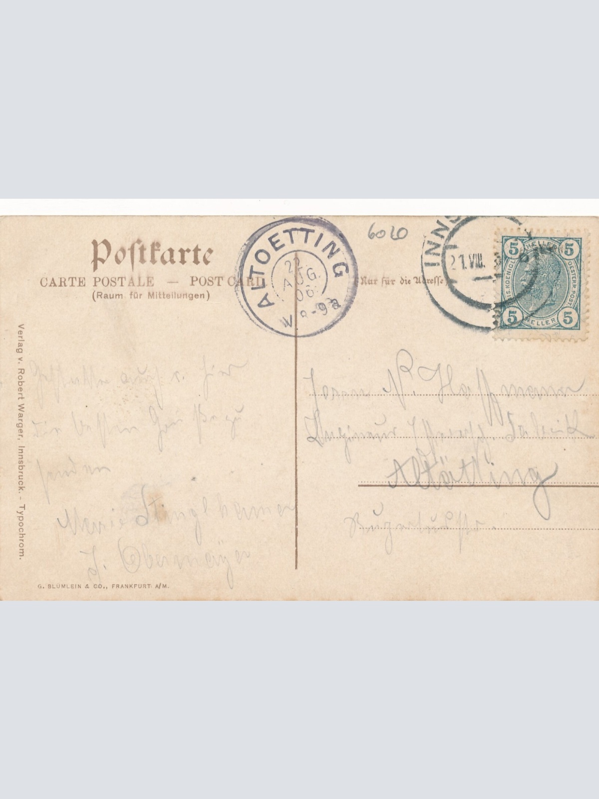 AK aus Innsbruck mit Innbrücke Tirol Ansichtskarte (8566)