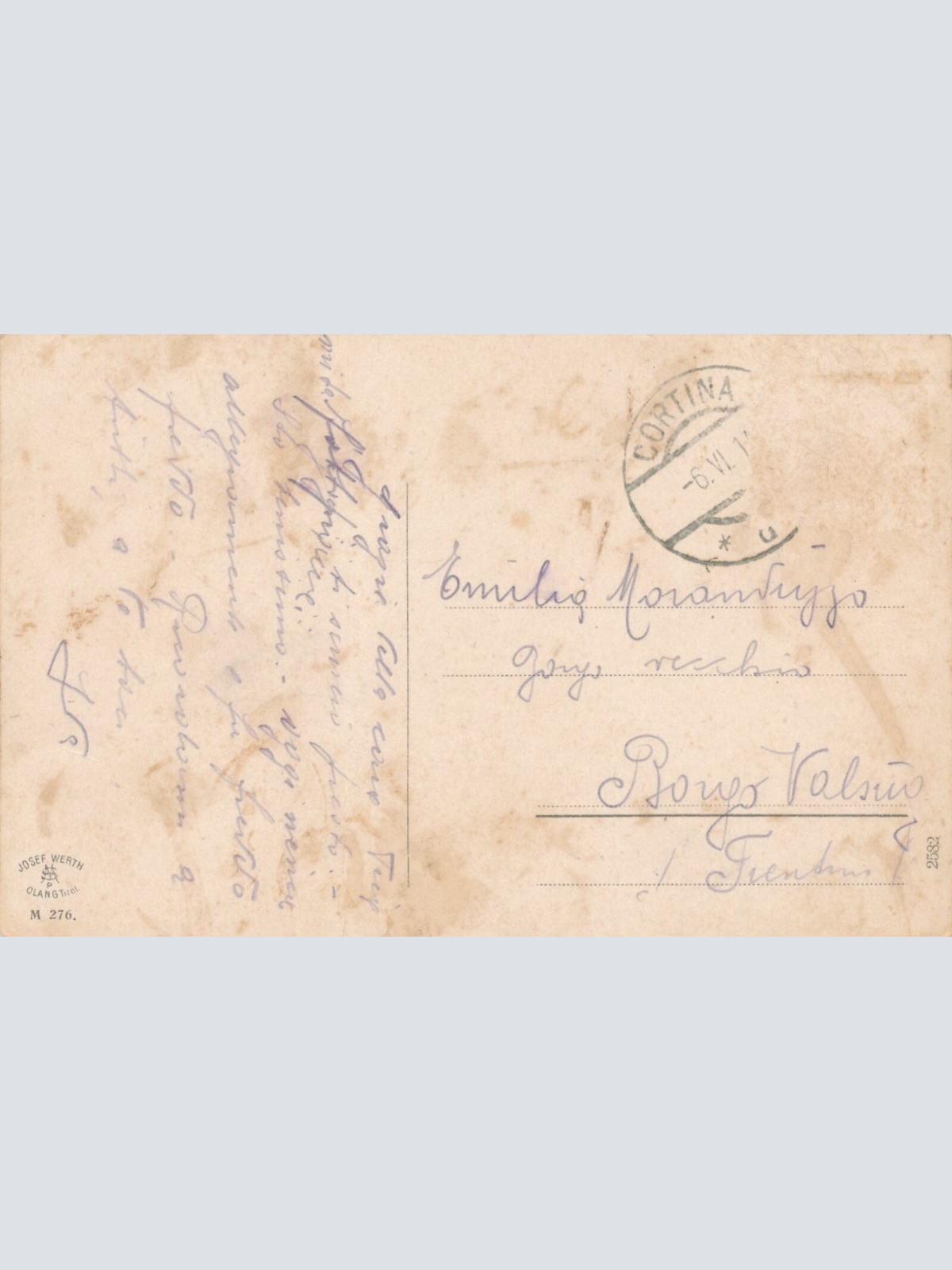 AK aus Cortina Apezzo Dependance acquila nera Italien Ansichtskarte (8551)