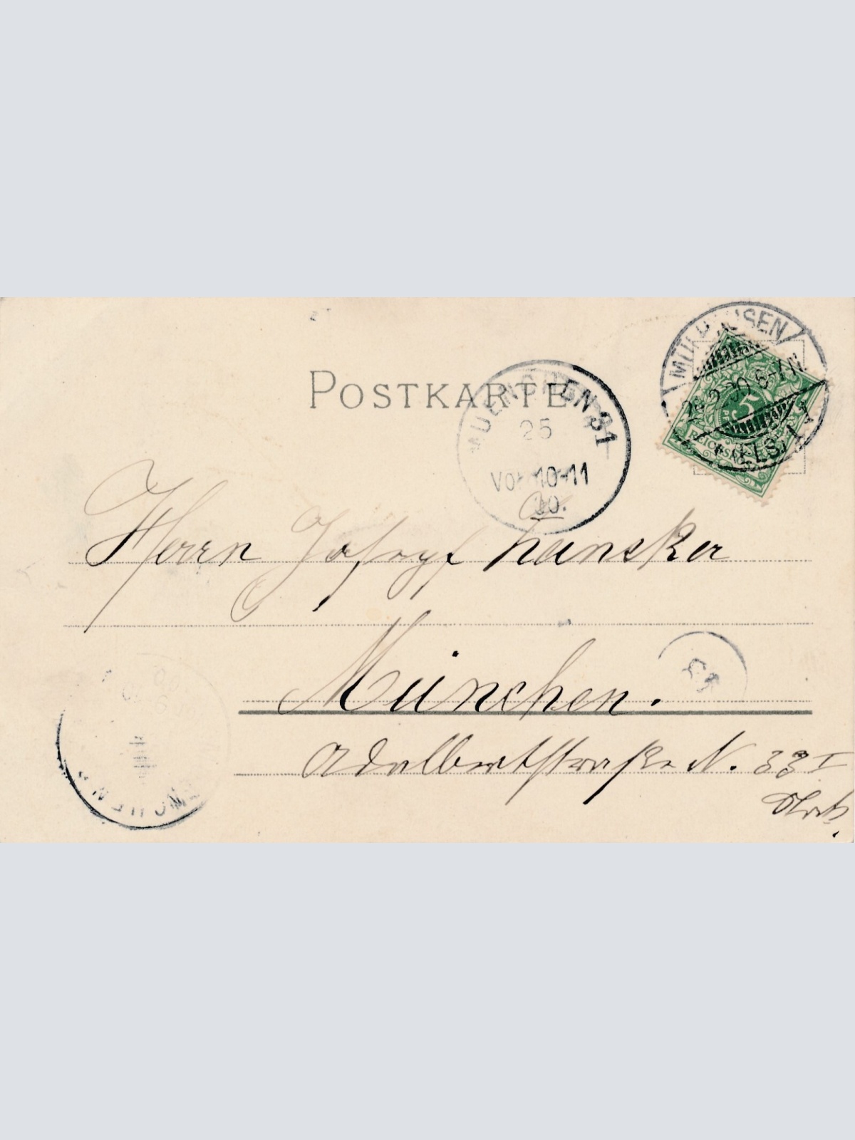 Litho - Karte aus Paris Frankreich (6582)