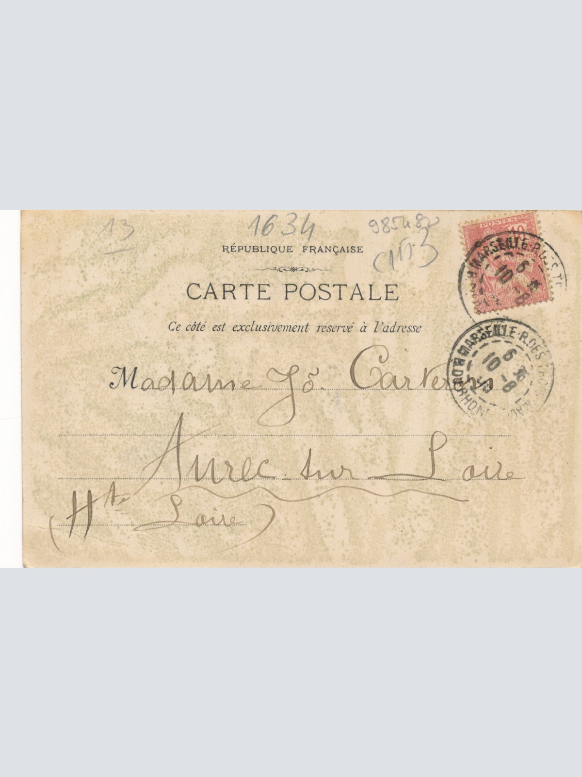 AK aus Marseille auf dem Markt Frankreich Ansichtskarte (8572)