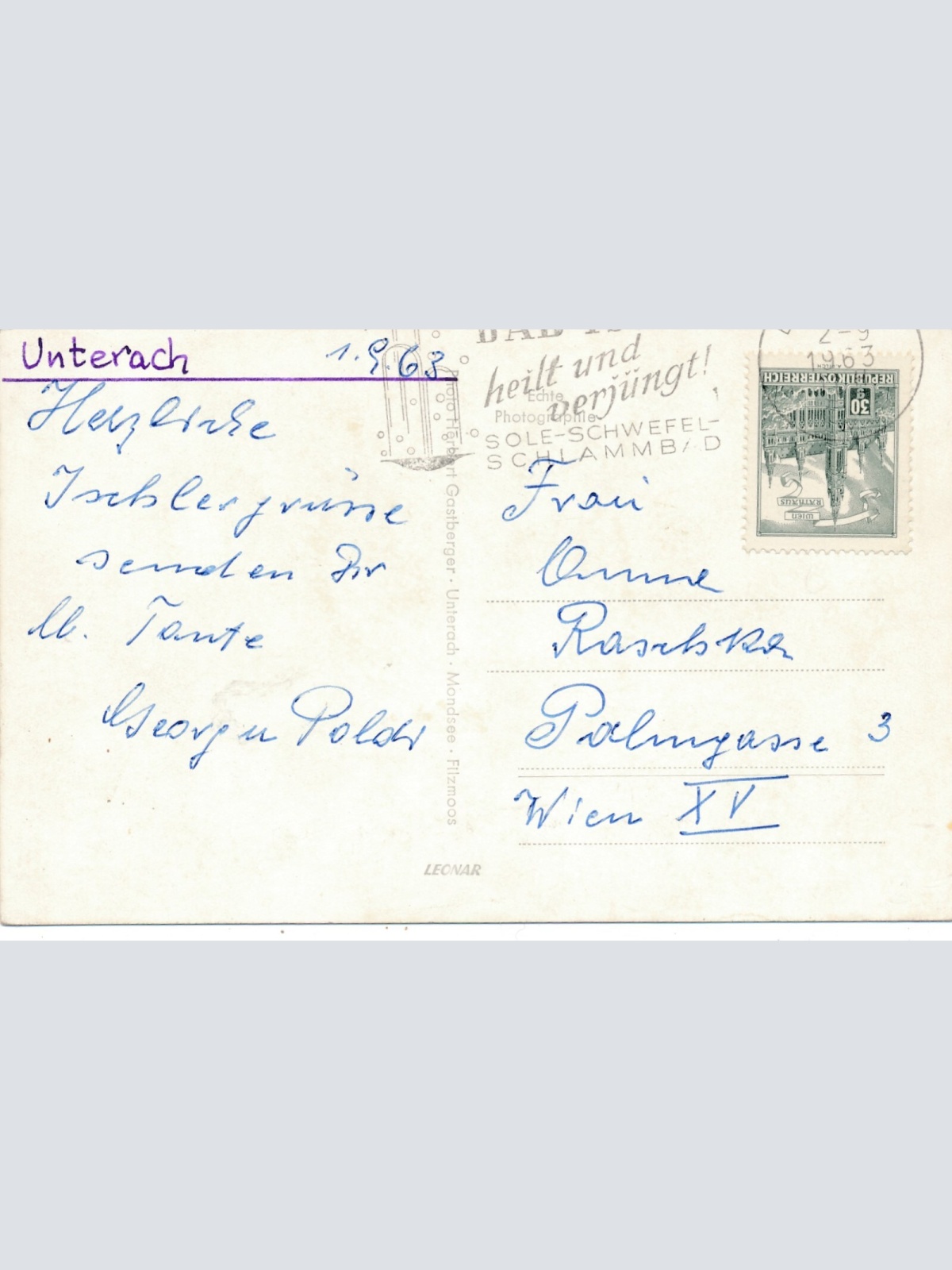 AK aus Unterach am Attersee Oberösterreich Ansichtskarte (8486)