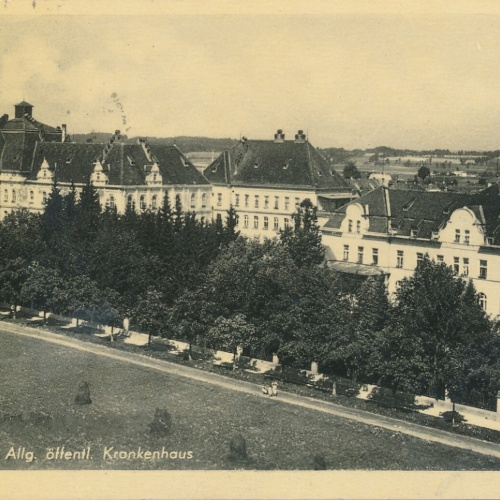 AK aus Wels mit Krankenhaus Oberösterreich Ansichtskarte (8509)