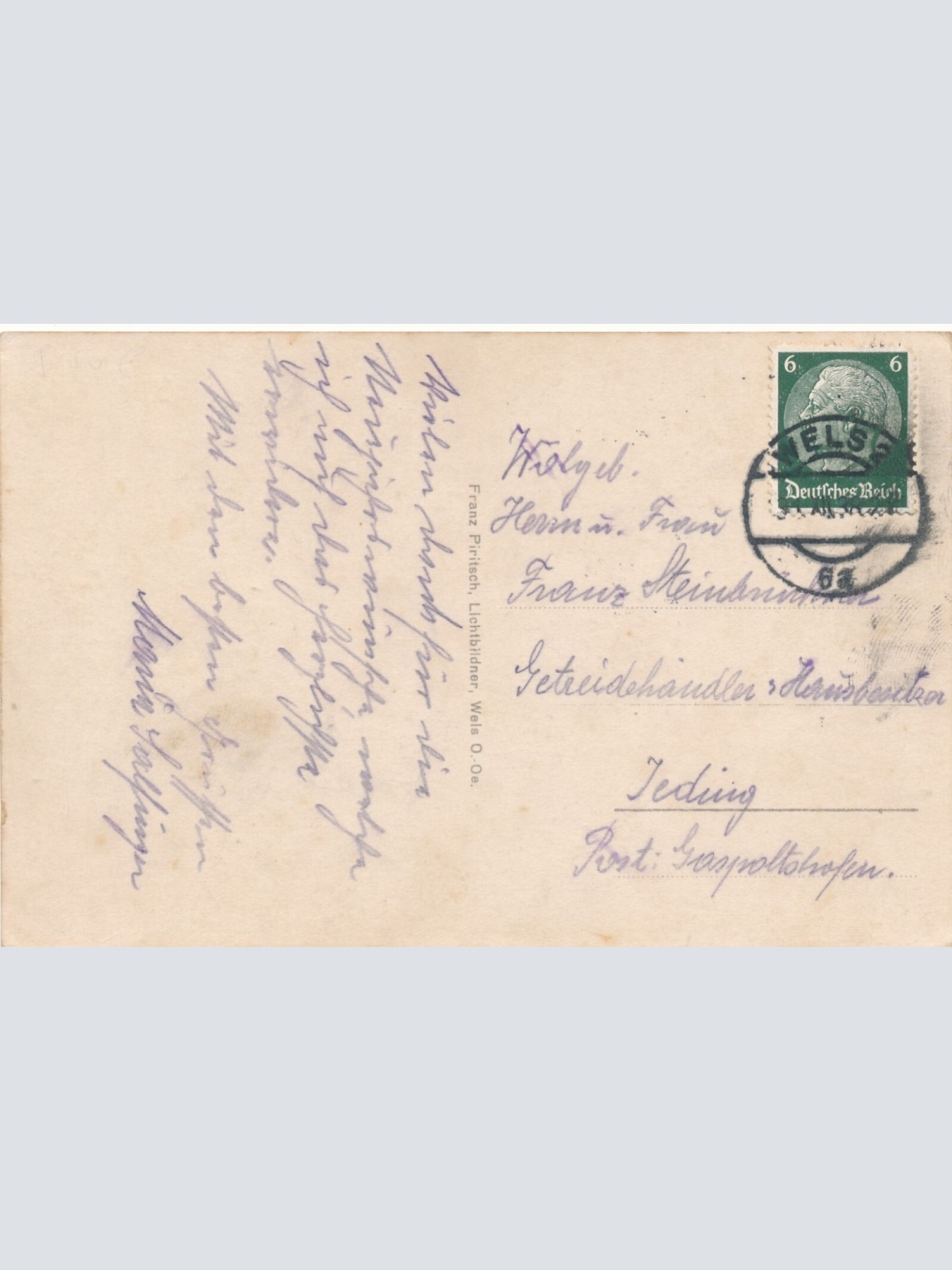 AK aus Wels mit Krankenhaus Oberösterreich Ansichtskarte (8509)