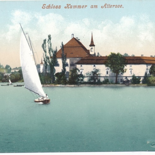 AK aus Kammer am Attersee mit Segelboot Oberösterreich Ansichtskarte (8673)