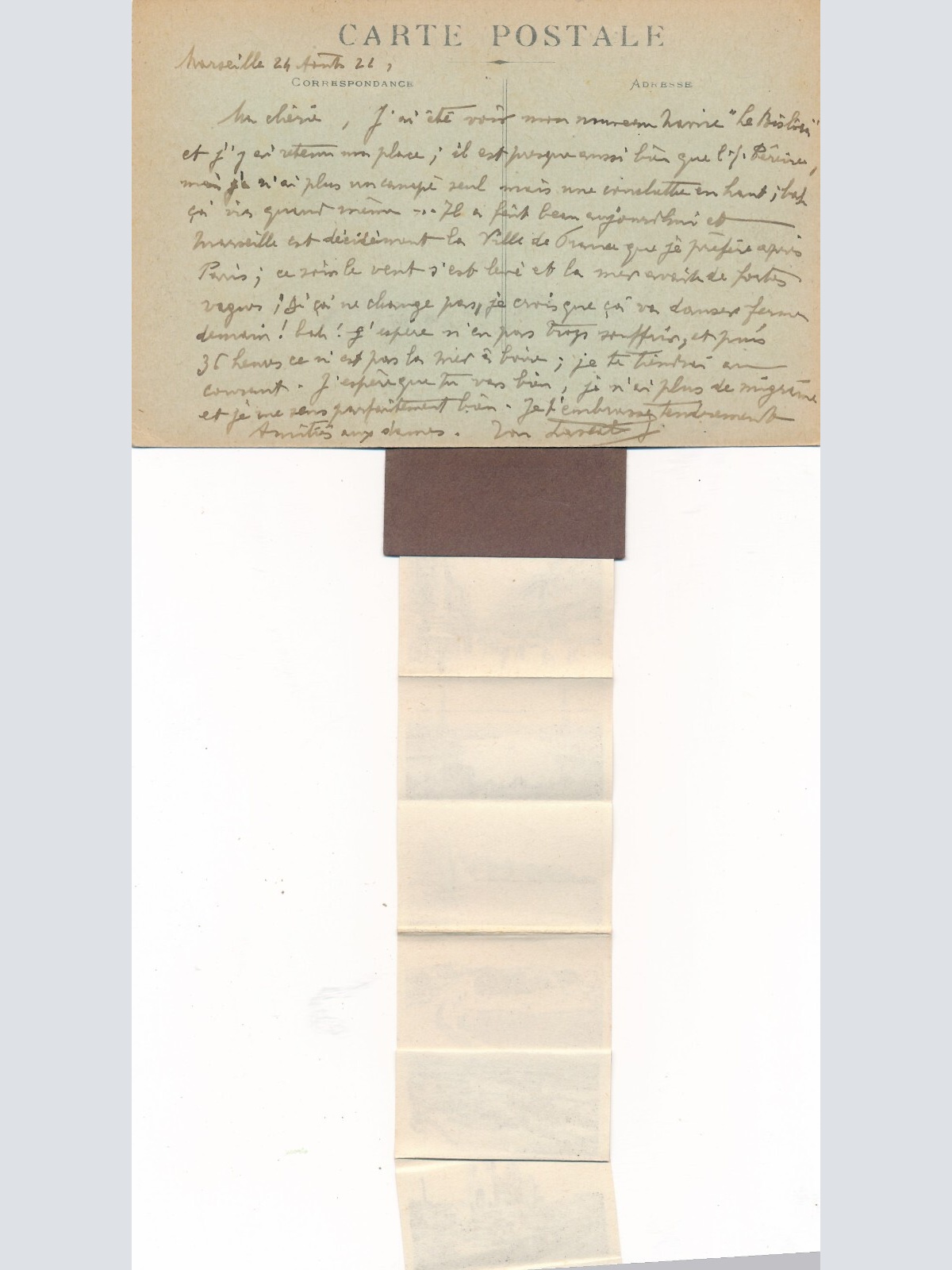 leporello - Karte aus Marseille Frankreich Ansichtskarte (8630)