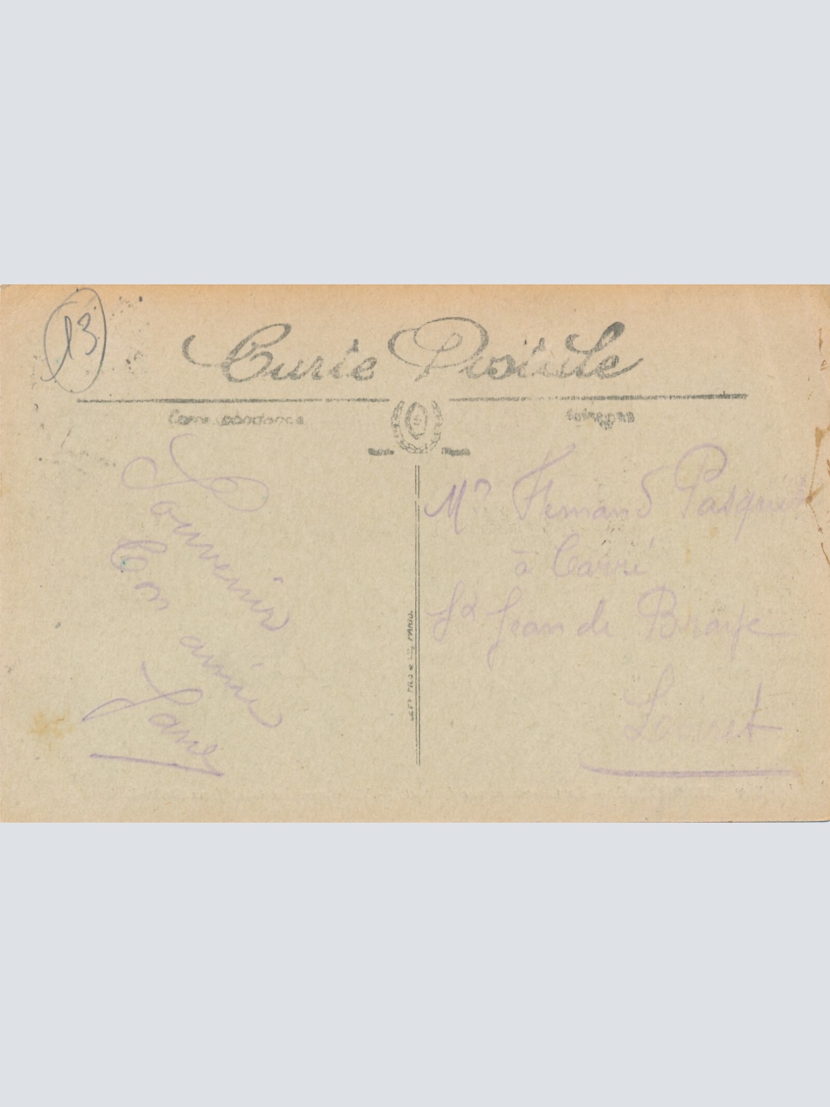 AK aus Marseille am Hafen und Boot Frankreich Ansichtskarte (8585)