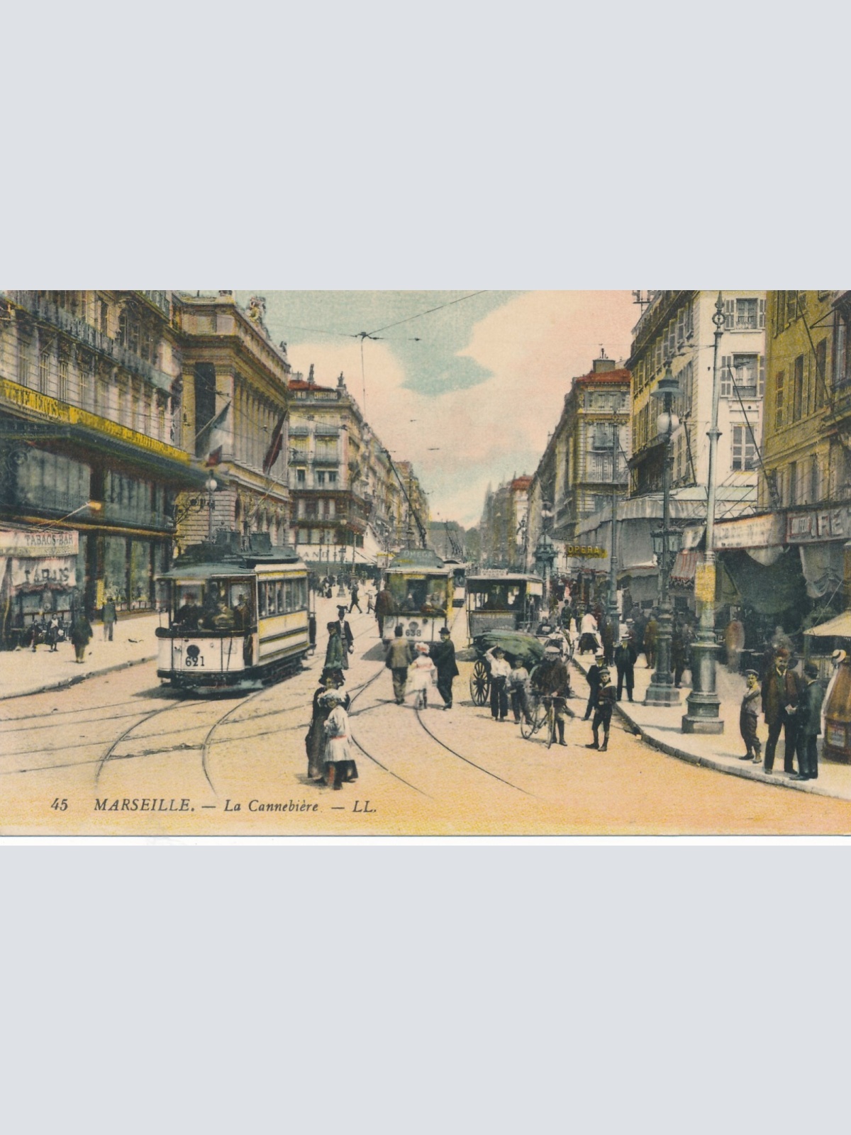 AK aus Marseille Stadt mit Strassebahn Frankreich Ansichtskarte (8598)