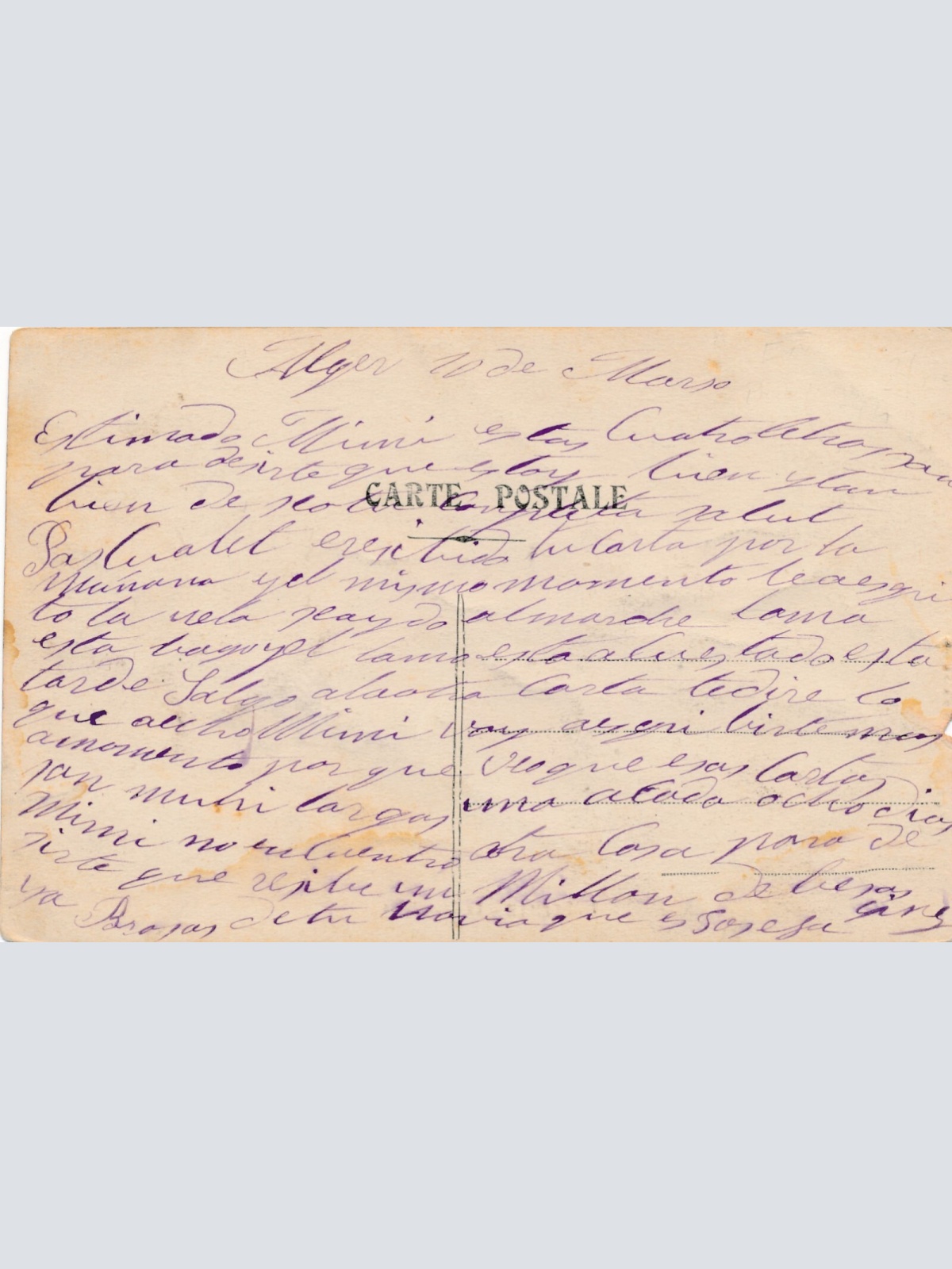 AK aus Marseille Stadt mit Strassebahn Frankreich Ansichtskarte (8599)