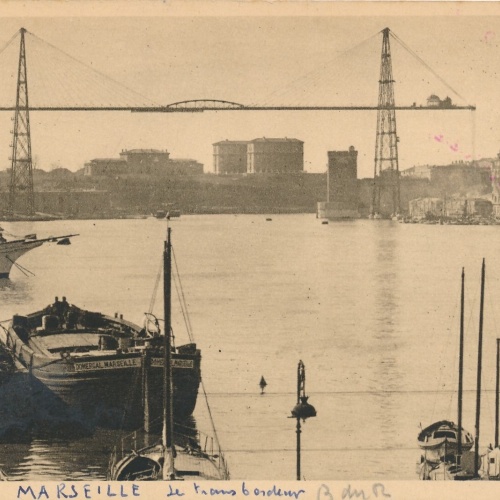 AK aus Marseille mit Boot Frankreich Ansichtskarte (8607)