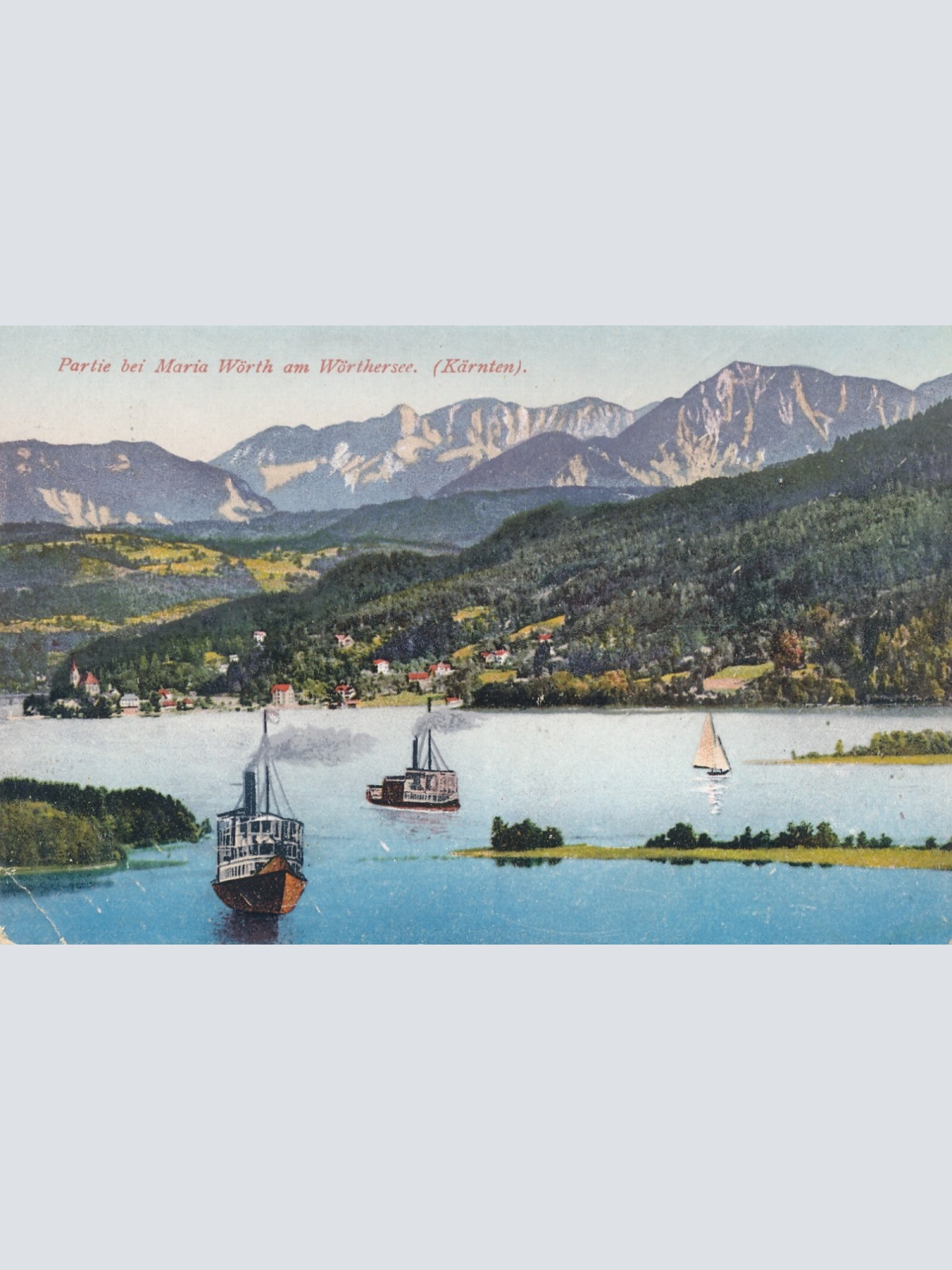 AK aus Maria Wörth mit Dampfer Kärnten Ansichtskarte (8426)