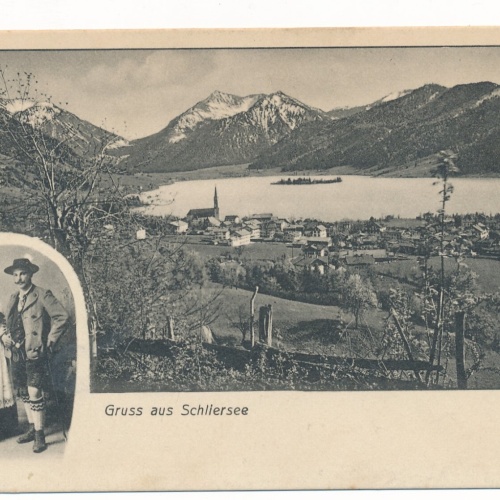 AK gruss aus Schliersee Bayern Ansichtskarte (8410)