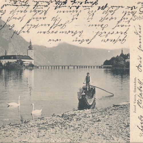 AK aus Gmunden mit Schloss Ort Oberösterreich Ansichtskarte (8457)