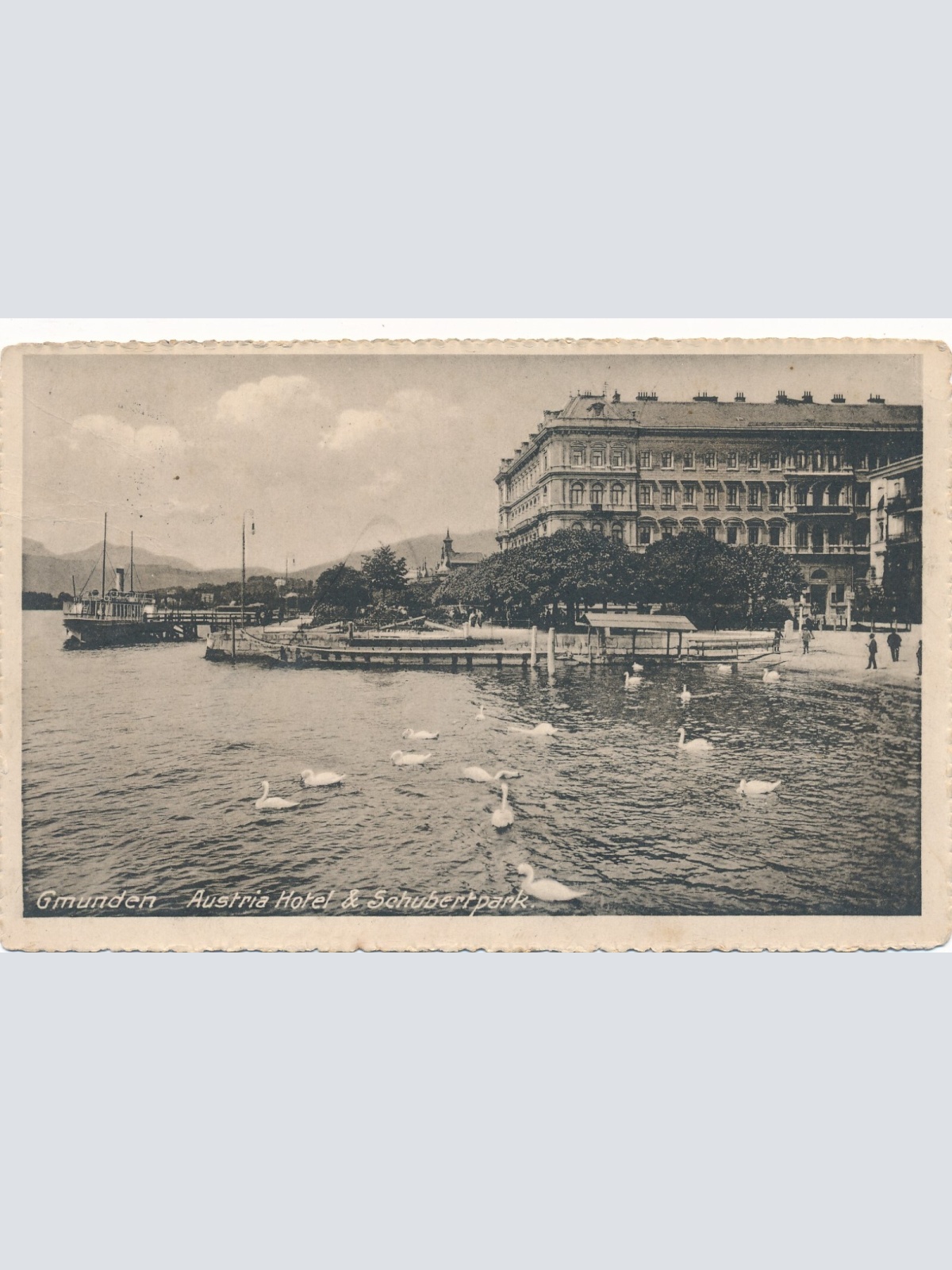 AK aus Gmunden mit Hotel Austria Oberösterreich Ansichtskarte (8446)