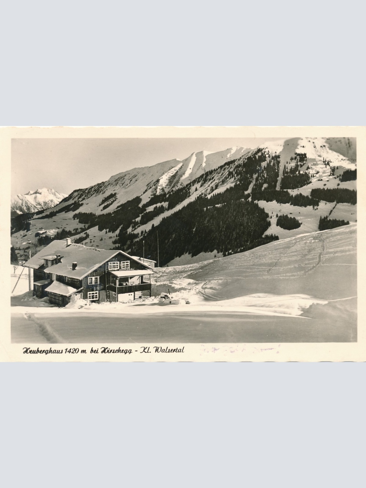 AK aus Hirschegg Kleinwalsertal mit Heuberghaus Vorarlberg Ansichtskarte (8345)